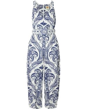 FARM Rio Sleeveless Jumpsuit - Blue