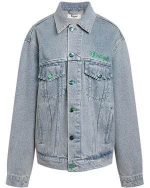 LIU REGALI Logo Denim Jacket - Blue
