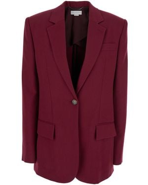 Stella McCartney Single-Breasted Flannel Jacket - Purple