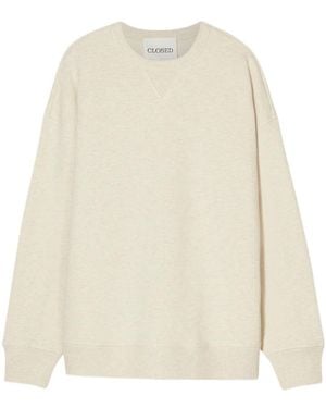 Closed V-Neck Sweatshirt - Natural