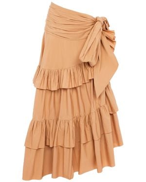 Chloé Chloé Tiered Ruffled Maxi Skirt - Natural