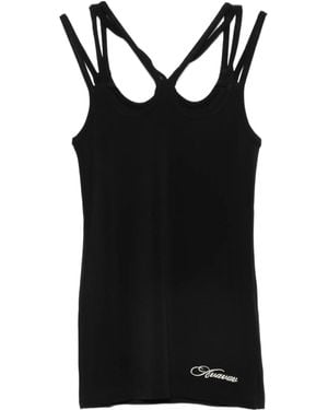 AVAVAV Tova Multi-Strap Logo-Embroidered Tank Top - Black