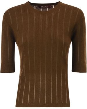 Max Mara Ribbed Knit Top - Brown