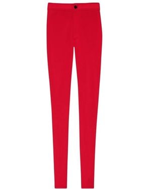 Saint Laurent High Waist Skinny Pants - Red