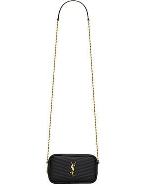 Saint Laurent Lou Mini Shoulder Bag - White