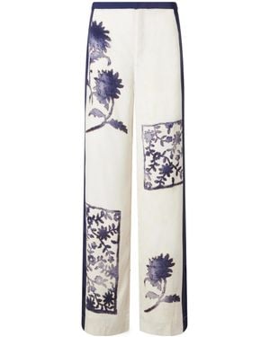 SIR. Phillipa Georgette Straight-Leg Pants - White
