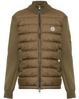 Moncler Padded Zip-Up Cardigan - Green