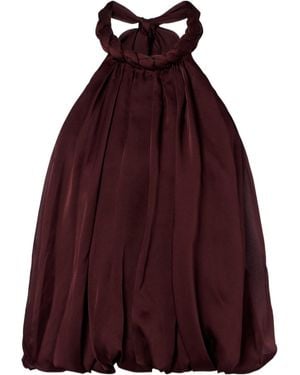 Zimmermann Luna Halterneck Silk Top - Red