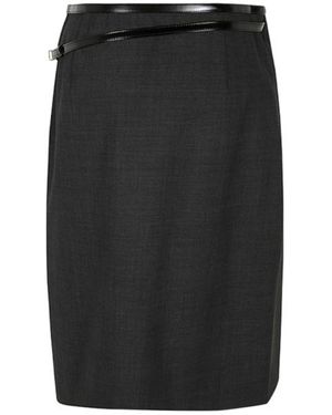 Philosophy Di Lorenzo Serafini Belted Asymmetric Mini Skirt - Black