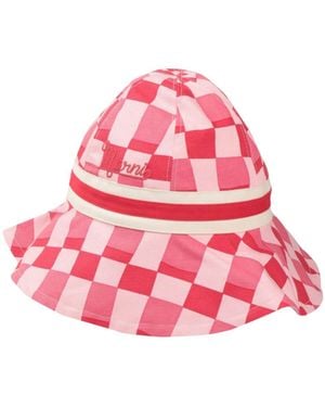 Marni Plaid Hats - Pink
