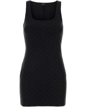 Gucci Gg Jersey Jacquard Dress - Black