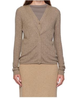 Lisa Yang Rib-Knit Cashmere Cardigan - Natural