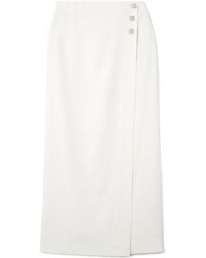 TOVE Sindy Woven Midi Skirt - White