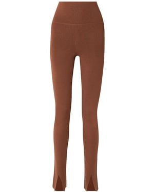 Victoria Beckham High-Waisted Stretch Trousers - Brown