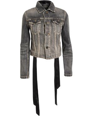 Balenciaga Colourful Denim Jacket - Grey
