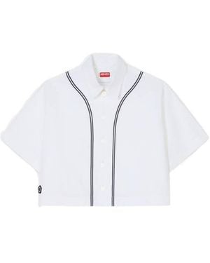 KENZO Boke Flower 2.0 Baseball Short Sleeve Shirt - Blue