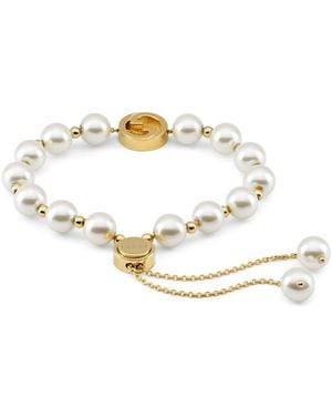 Gucci Interlocking Pearl Bracelet - White