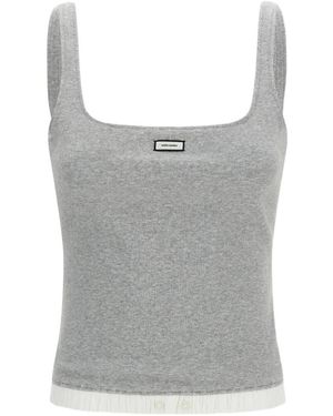 Entire studios Lounge Ribbed Tank Top - Grey