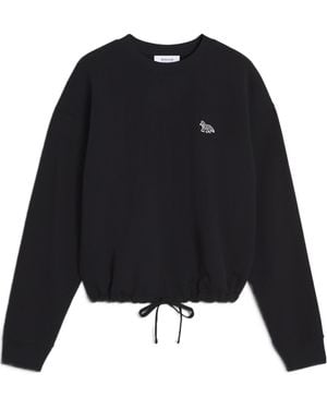 Maison Kitsuné Maison Kitsuné Baby Fox Patch Drawstring Comfort Sweatshirt - Black