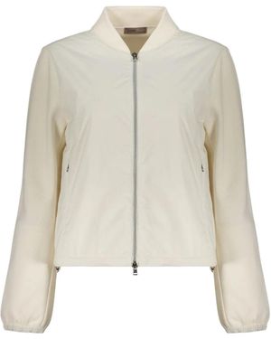 Herno Short-Length Zippered Padded Jacket - Natural