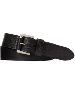 Polo Ralph Lauren Pebbled Leather Belt - Black