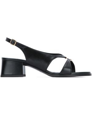 Celine Open-Toe High-Heeled Sandals - Black