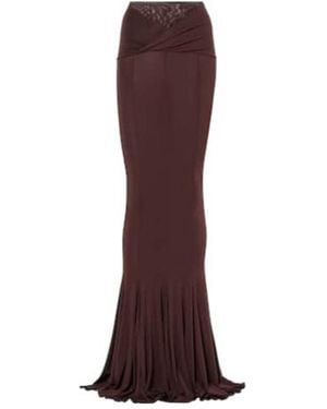 Nensi Dojaka Draped Maxi Skirt - Brown