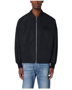 McQueen Logo-Embroidered Bomber Jacket - Black