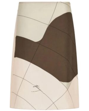 Ferragamo A-Line Skirt - Natural