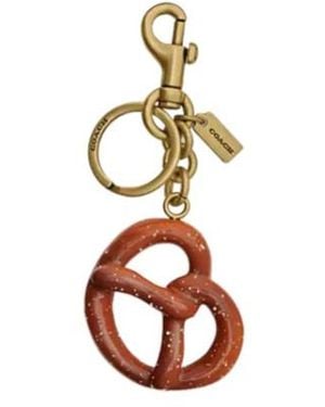 COACH Small Pretzel-Motif Bag Charm - White