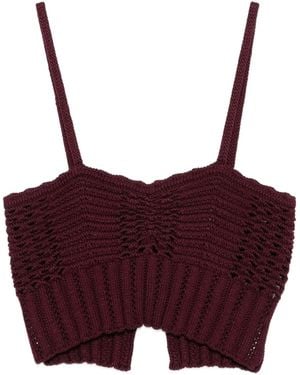 forte_forte Bralette Cable Cotone - Purple