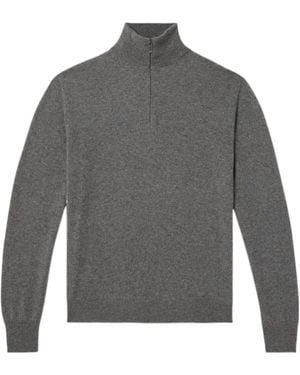 Massimo Alba Long-Sleeved Stand-Up Collar Pullover - Grey