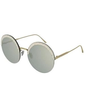 Bottega Veneta Logo Details Sunglasses - White