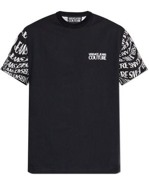 Versace Jeans Couture Couture Liquify Logo-Printed Crewneck T-Shirt - Black