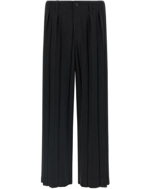 Homme Plissé Issey Miyake Homme Plissé Issey Miyake Edge Ensemble Pleated Trousers - Black