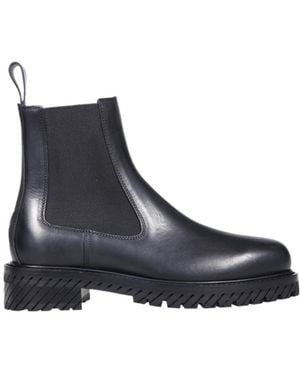 Off-White c/o Virgil Abloh Combat Chelsea Boots - Blue