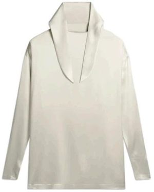 Phoebe Philo Liquid Knot Collar Top - White
