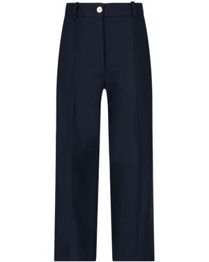 Patou High Waist Wide-Leg Pants - Blue