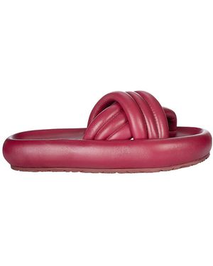 Isabel Marant Logo Slippers - Red