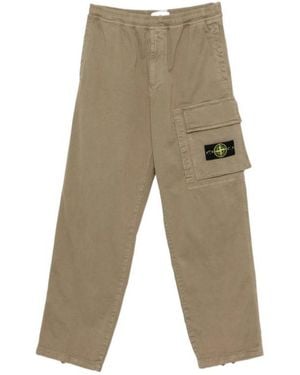 Stone Island Elastic-Waist Casual Trousers - Multicolour