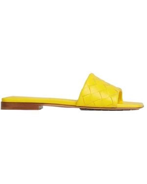 Bottega Veneta Parco Flat Mule - Yellow
