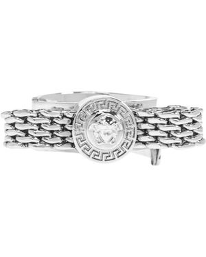 Versace Medusa Head Plaque Ring - White