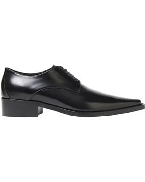 Dolce & Gabbana Solid Color Laced Shoes - Black