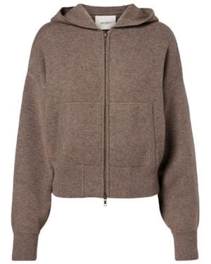 Lisa Yang Lilia Cashmere Zip-Up Hoodie - Brown