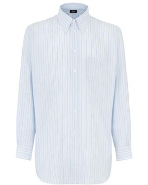 Fendi Striped Button-Down Shirt - White