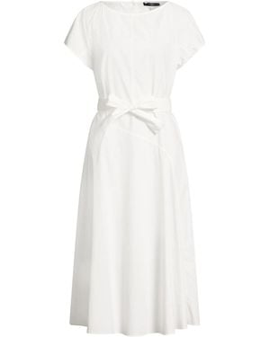 Weekend by Maxmara Short Sleeve Open Neck Dress - White