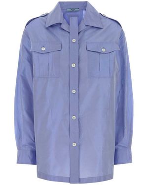 Prada Relaxed Solid Shirt - Blue