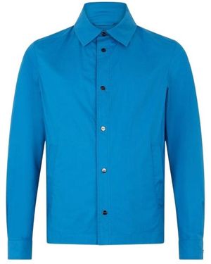Herno Shirt-Style Cotton Jacket - Blue