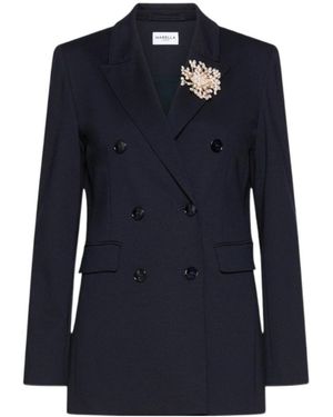Marella Double-Breasted Blazer - Blue