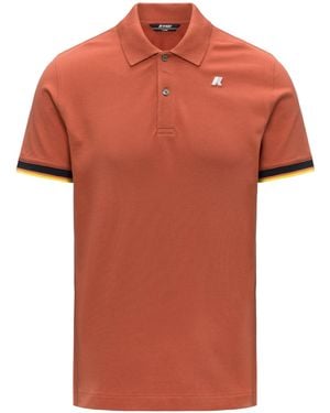 K-Way Tipped Trim Polo Shirt - Orange